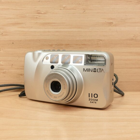 Vintage Minolta 110 Zoom Date / 35mm Film Camera / Tested & Working / Silver - Picture 2 of 8